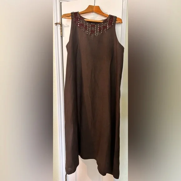 bustier linen dress Air Linen Corset Midi Dress Olive / 10
